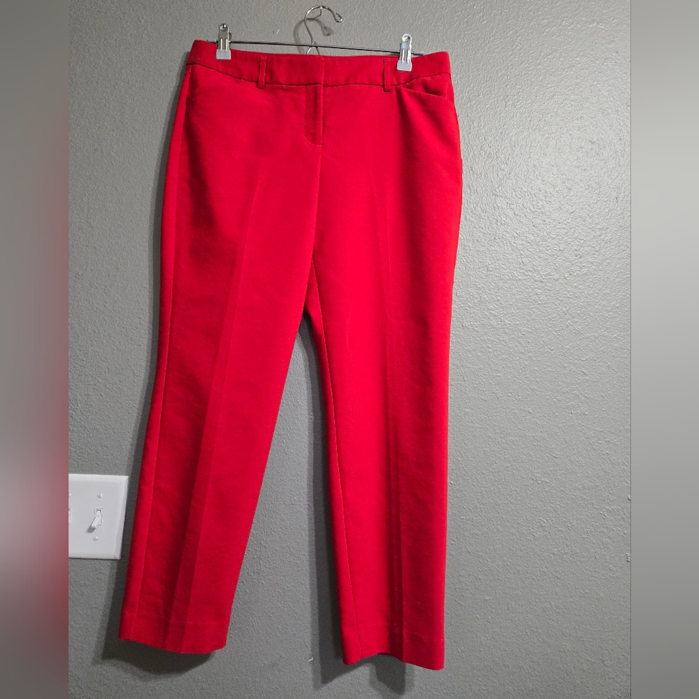 Express Women's Bright Red Cropped Dress Pants
